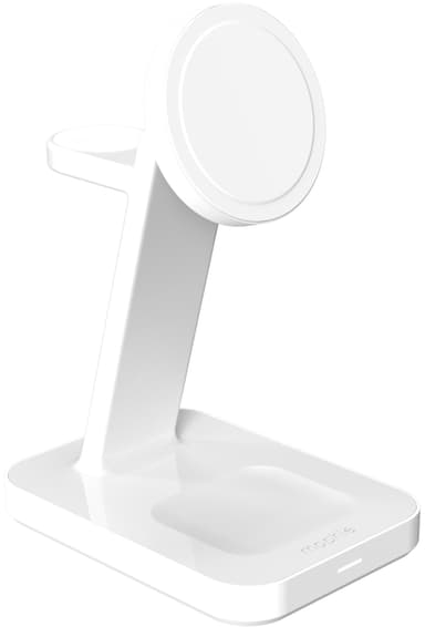 Mophie Snap Plus 3-in-1 Qi2 langaton laturi (valkoinen)
