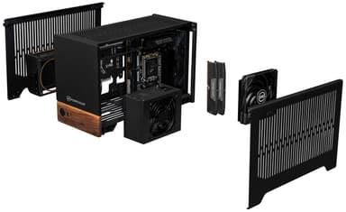 PCSpecialist Terra 100 R7-7X3D/16/1TB/4070S pelitietokone (musta)