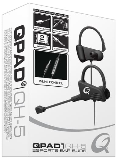 QPAD QH5 pelikuulokkeet (musta)