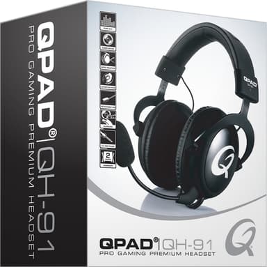 QPAD QH91 pelikuulokkeet (musta)