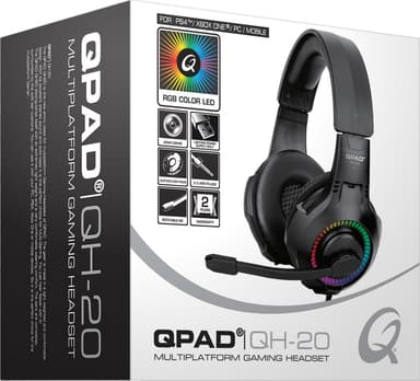 QPAD QH20 pelikuulokkeet (musta)