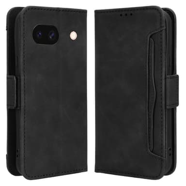 Google Pixel 8a Useita korttipaikkoja Puhelimen Lompakkokotelo - Musta