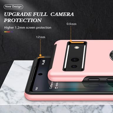 Google Pixel 8a sormenrengasjalustan hybridikotelo