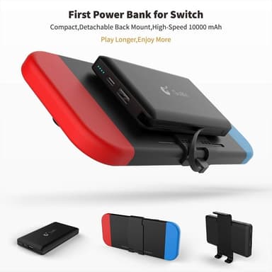 10 000 mAh virtapankki takakiinnikkeellä Nintendo Switchille