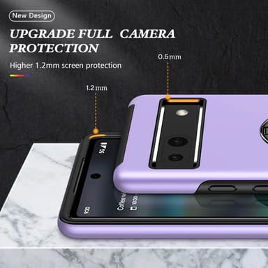Google Pixel 8a sormenrengasjalustan hybridikotelo