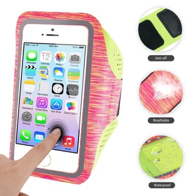 Outdoor Sports Running Arm Bag Case Fitness Mobile Heijastinnauha L