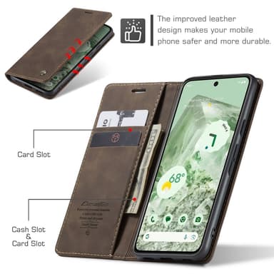 CASEME Retro Lompakkokotelo Pixel 8a