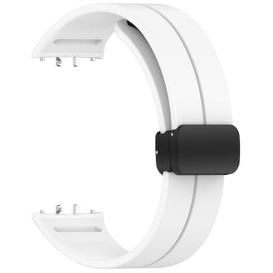 Magneettisella sulkimella varustettu silikonikellon hihna Samsung Galaxy Fit 3:lle (SM-R390) Valkoinen