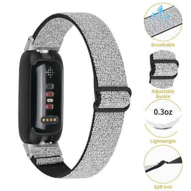 Kellon ranneke nailonia Hopea Fitbit Inspire 3