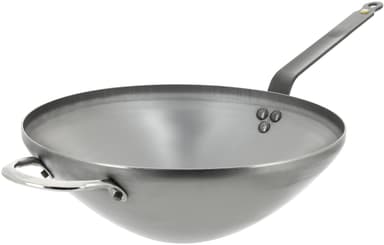 De Buyer Mineral B Element -wokkipannu, hiiliteräs, 40 cm