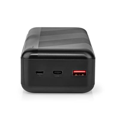 Nedis Virtapankki | 32000 mAh | 2.4 / 3.0 / 3.25 A | Lähtöliitäntöjen määrä: 2 | Lähtöliitäntä: 1x USB-A / 1x USB-C™ | Sisääntulon liitäntä: 1x Micro USB / 1x USB-C™ | PD3.0 45W / PD3.0 65W | Litium-Polymeeri