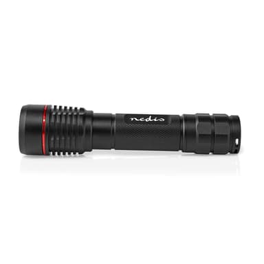 Nedis LED Taskulamppu | Paristokäyttöinen | 3.7 V DC | 10 W | Sisäänrakennettu Litium-Ioni | Paristot sisältyvät | Ladattava | Nimellisvaloteho: 1000 lm | Valoalue: 200 m | Säteen kulma: 10 °