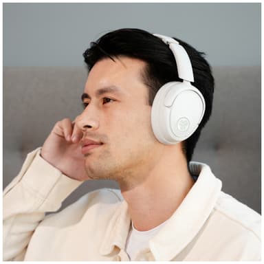 JLab JBuds Lux ANC langattomat around-ear kuulokkeet (pilvenvalkoinen)