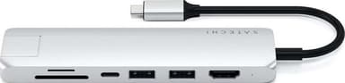 Satechi Slim USB-C Multiport USB hubi (hopea)