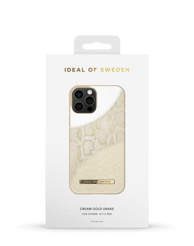 Atelier Case iPhone 12/12P Cream Gold Snake