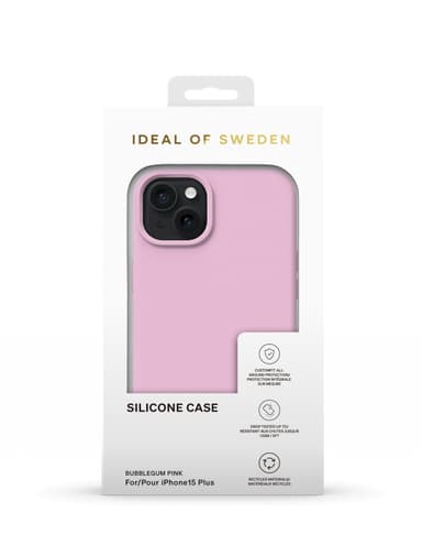 Silicone Case iPhone 15PL Bubblegum Pink