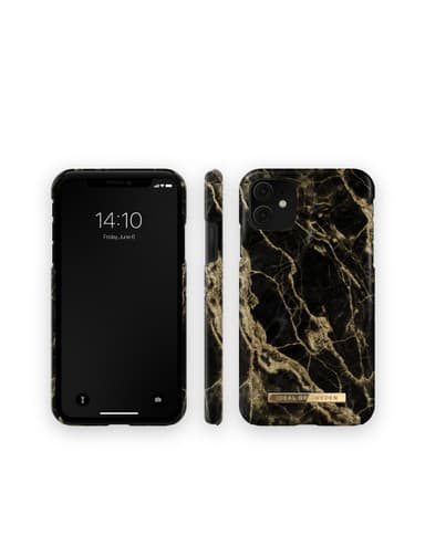 Printed Case iPhone 11/XR Golden Smoke Marble