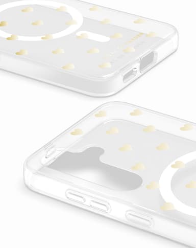 Clear Case MagSafe Galaxy S24 Golden Hearts