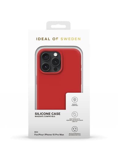 Silicone Case MagSafe iPhone 15PM Red