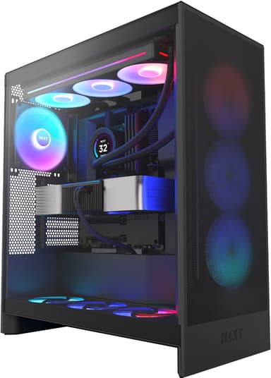NZXT H7 Flow RGB 2024 PC-kotelo (musta)