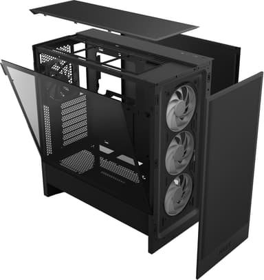 NZXT H5 Flow RGB 2024 PC-kotelo (musta)