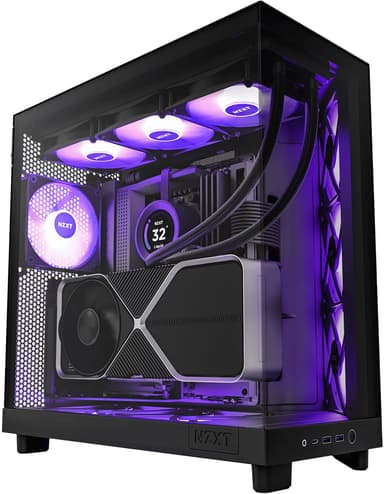 NZXT H6 Flow RGB 2024 PC-kotelo (musta)