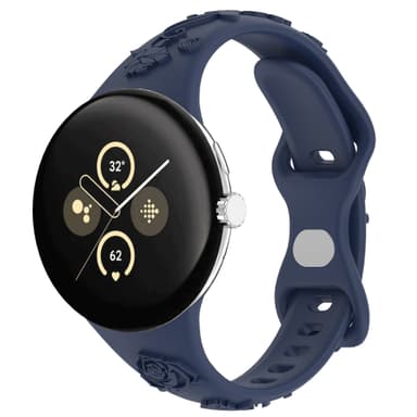 Silikoniranneke Google Pixel Watch 2:lle Sininen