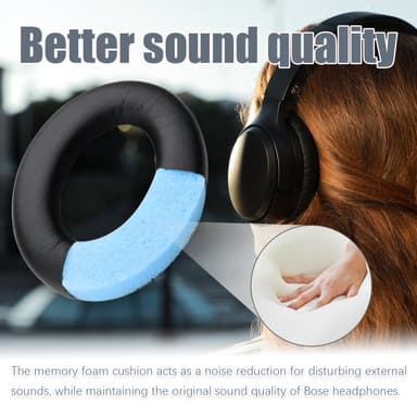 Korvatyynyt Bose QC35 I/II, QC25, QC15, QC 2 AE 2, AE 2i, AE 2w, SoundTrue, SoundLink Sininen
