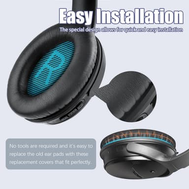 Korvatyynyt Bose QC35 I/II, QC25, QC15, QC 2 AE 2, AE 2i, AE 2w, SoundTrue, SoundLink Sininen