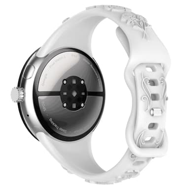 Silikoniranneke Google Pixel Watch 2:lle Valkoinen