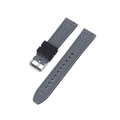 Pehmeä silikonihihna Omega x Swatch MoonSwatchille Musta + harmaa