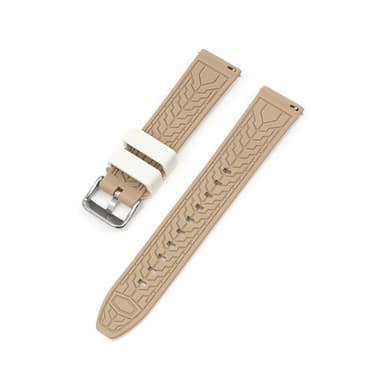Pehmeä silikonihihna Omega x Swatch MoonSwatchille Ruskea + beige