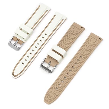 Pehmeä silikonihihna Omega x Swatch MoonSwatchille Ruskea + beige