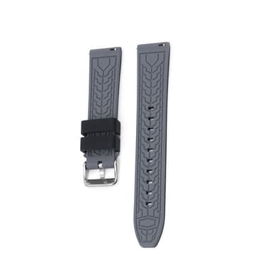 Pehmeä silikonihihna Omega x Swatch MoonSwatchille Musta + harmaa