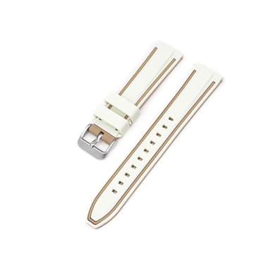 Pehmeä silikonihihna Omega x Swatch MoonSwatchille Ruskea + beige