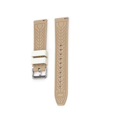 Pehmeä silikonihihna Omega x Swatch MoonSwatchille Ruskea + beige