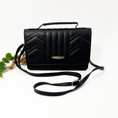 Naisten yksi olkalaukku Crossbody Musta