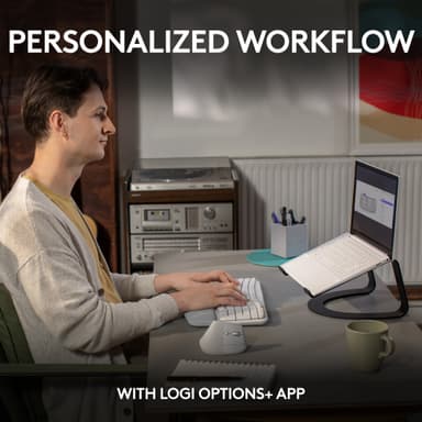 Logitech Wave Keys ergonominen näppäimistö (valkoinen)