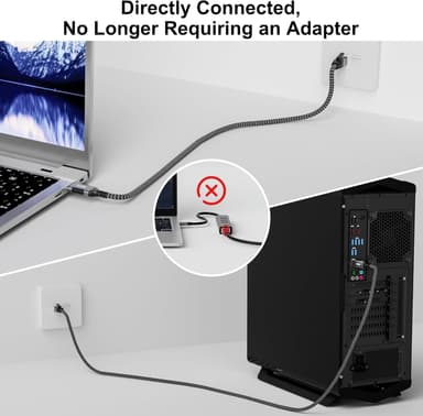 NÖRDIC 5m USB-A 3.1 - RJ45 1Gbps LAN Windows, MacOS, Linux, ChromeOS