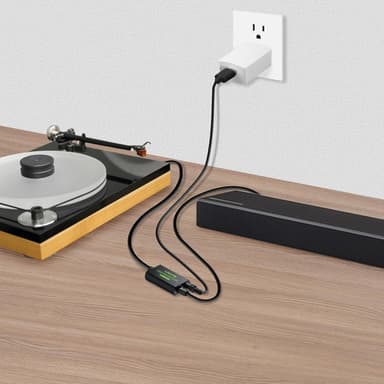 Analogi-digitaaliäänimuunnin RCA-digitaaliksi Toslink SPDIF -optinen optisella kaapelilla