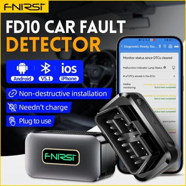 FNIRSI FD10 OBD2 vikakoodinlukija ja auton diagnostiikkatyökalu iOS:lle ja Androidille