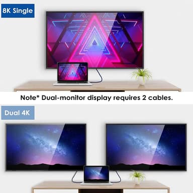 NÖRDIC 1m Thunderbolt4 USB-C aktiivinen 40Gbps 100W lataus 8K video yhteensopiva USB 4 ja Thunderbolt 3 kanssa