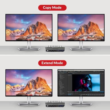 AV Access 8K DisplayPort KVM -kytkin kahdelle tietokoneelle kahteen näyttöön