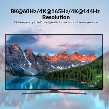 AV Access 8K DisplayPort KVM -kytkin kahdelle tietokoneelle kahteen näyttöön