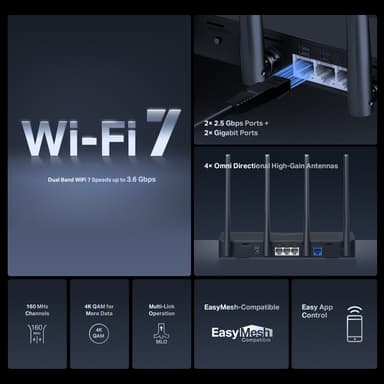 Mercusys MR27BE BE3600 Wi-Fi 7 reititin