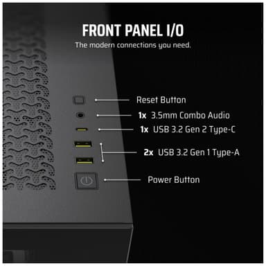 Corsair 3500X PC-kotelo (musta/lasi)