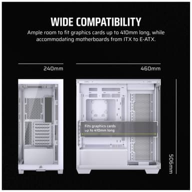 Corsair 3500X PC-kotelo (valkoinen/lasi)