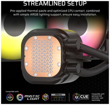 Corsair Nautilus 360 mm RS ARGB nestejäähdytin (musta)