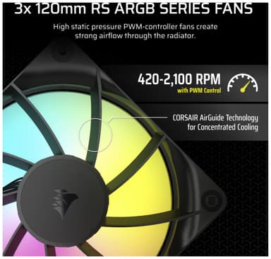 Corsair Nautilus 360 mm RS ARGB nestejäähdytin (musta)