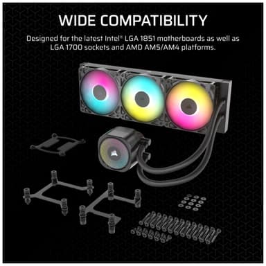Corsair Nautilus 360 mm RS ARGB nestejäähdytin (musta)